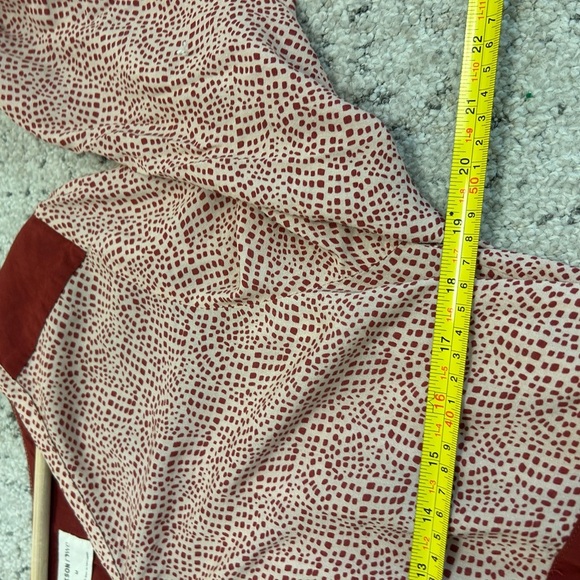 Jackson Rowe M GUC Red and White Patterned dress ruffled bottom - Picture 8 of 13